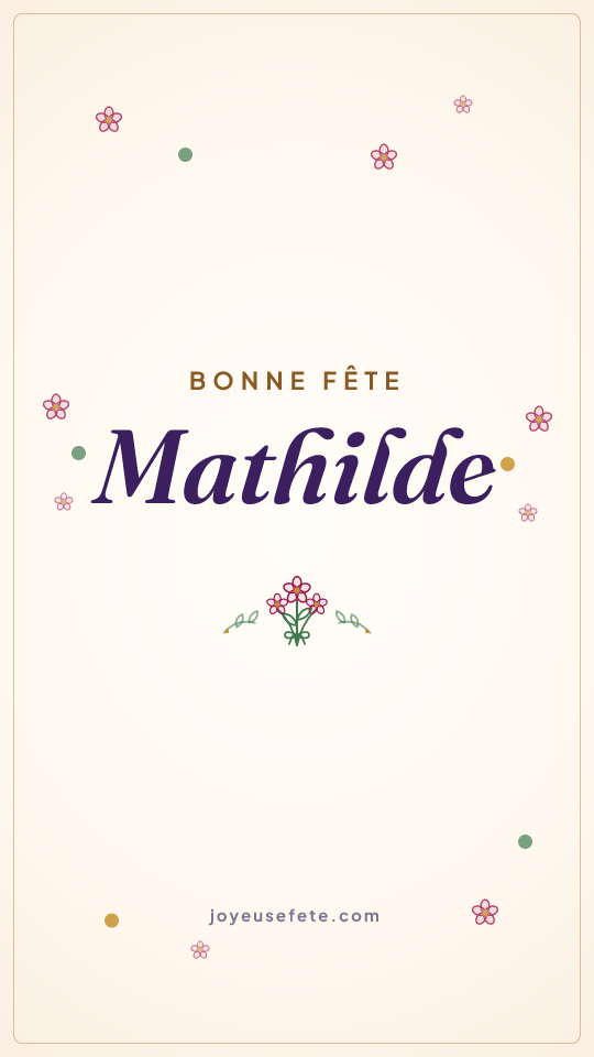 Image « Bonne fête Mathilde » au format story