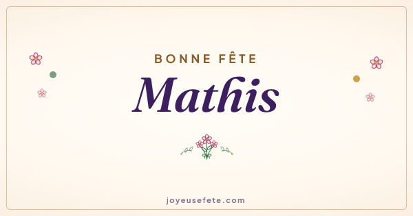 Image « Bonne fête Mathis » au format large