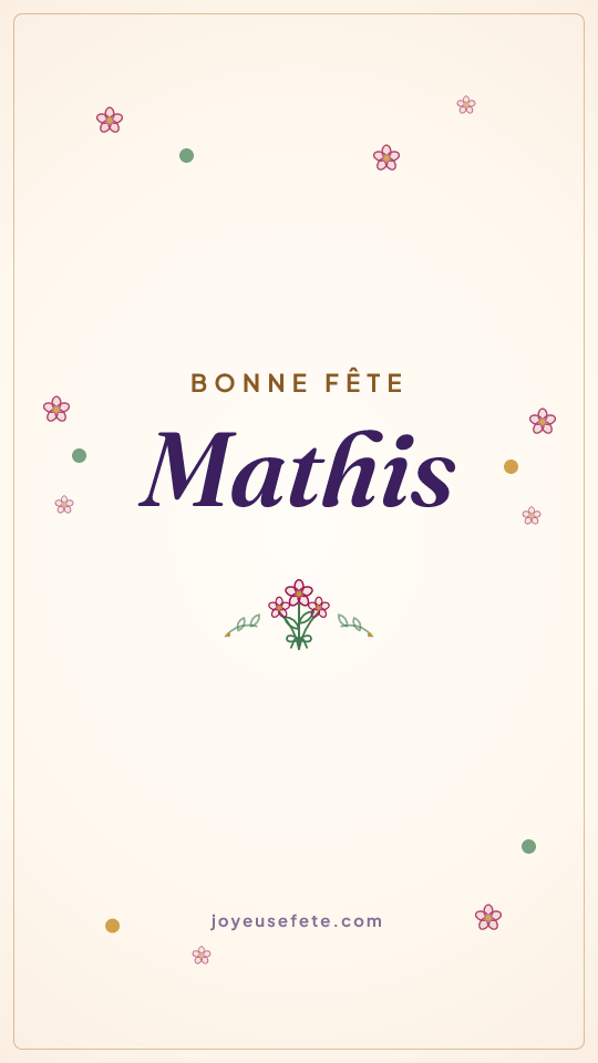 Image « Bonne fête Mathis » au format story