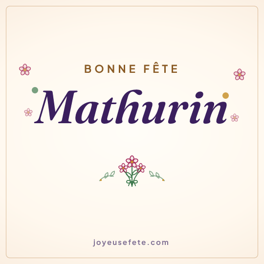 Image carrée « Bonne fête Mathurin » pour WhatsApp
