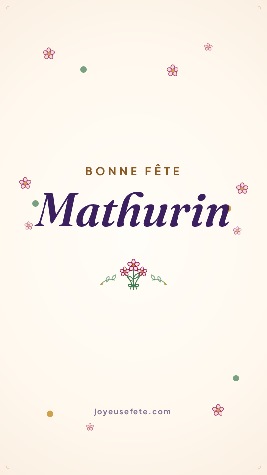 Image « Bonne fête Mathurin » au format story