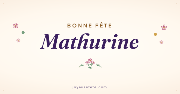 Image « Bonne fête Mathurine » au format large