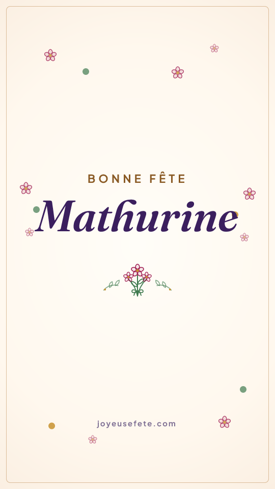 Image « Bonne fête Mathurine » au format story