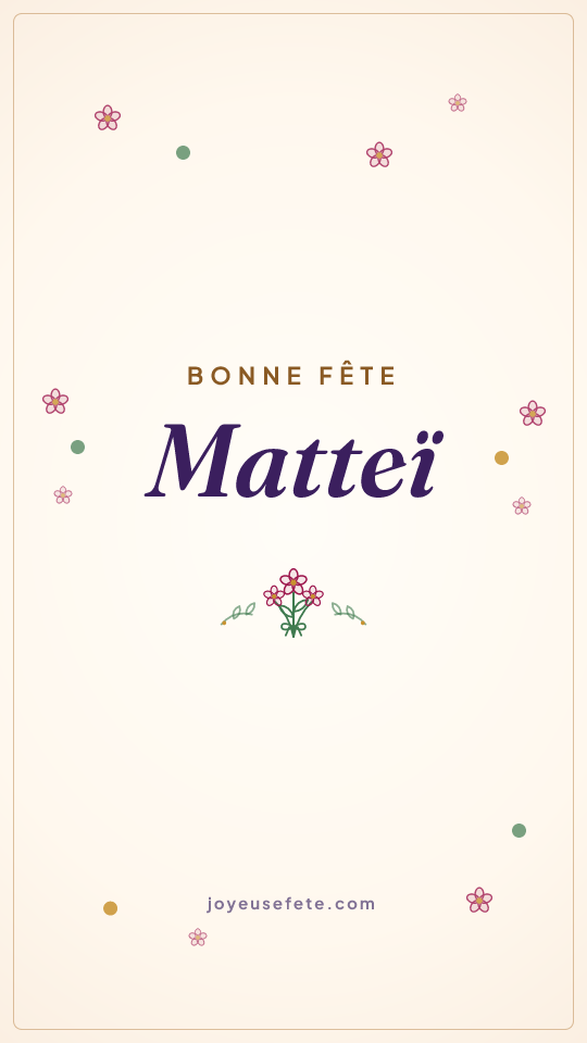 Image « Bonne fête Matteï » au format story