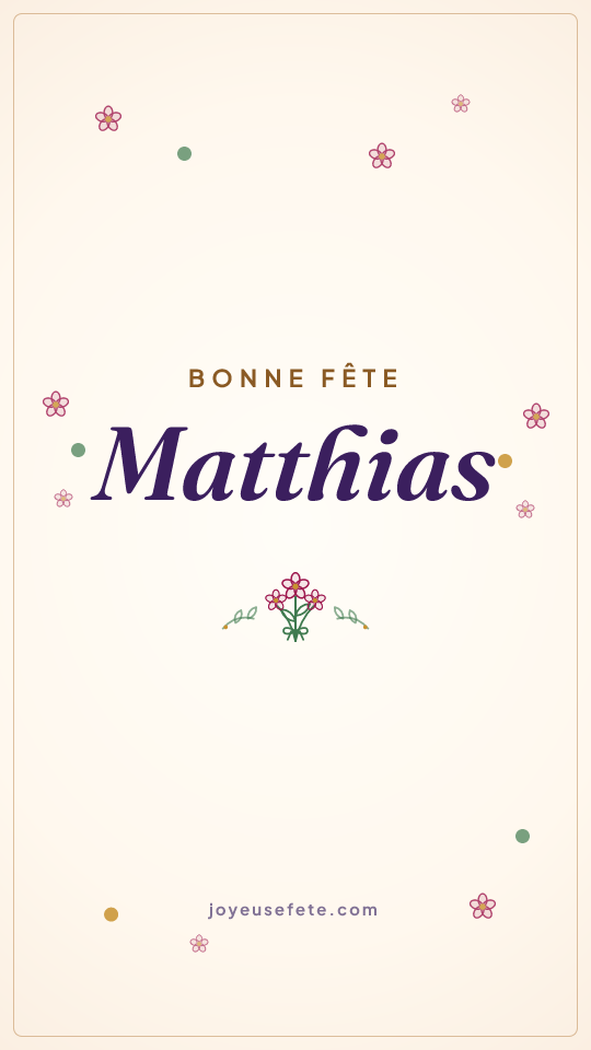Image « Bonne fête Matthias » au format story