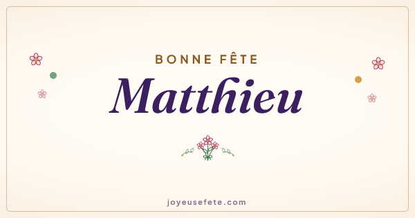 Image « Bonne fête Matthieu » au format large