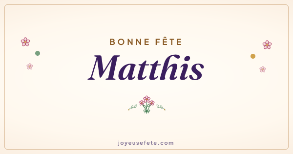 Image « Bonne fête Matthis » au format large