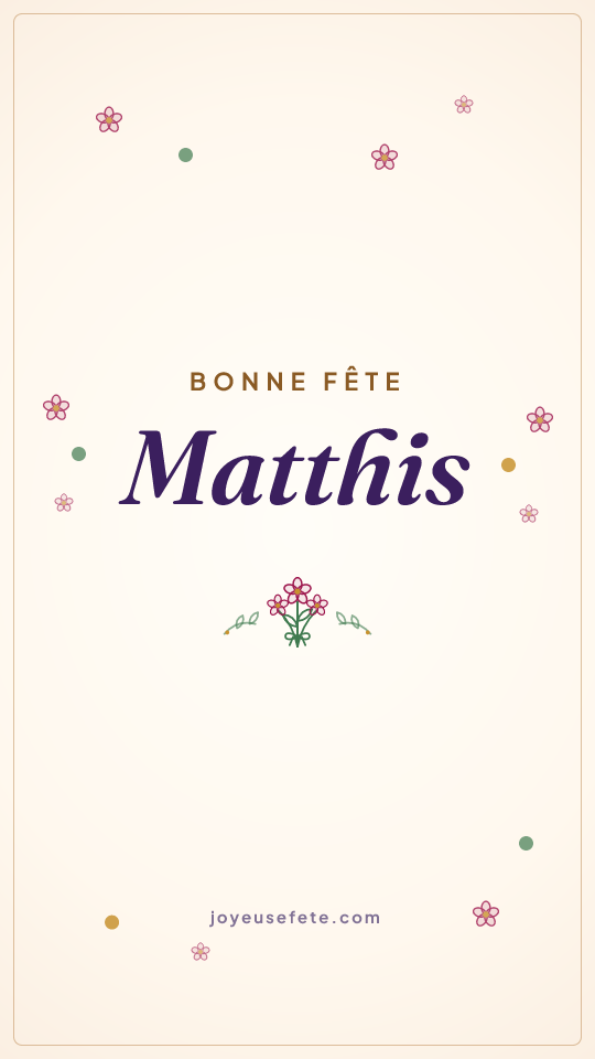 Image « Bonne fête Matthis » au format story