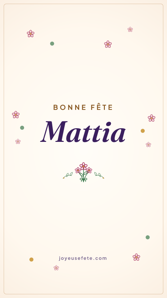 Image « Bonne fête Mattia » au format story