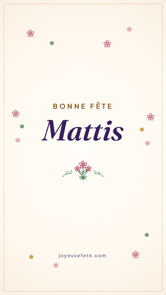 Image « Bonne fête Mattis » au format story