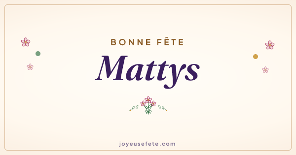 Image « Bonne fête Mattys » au format large