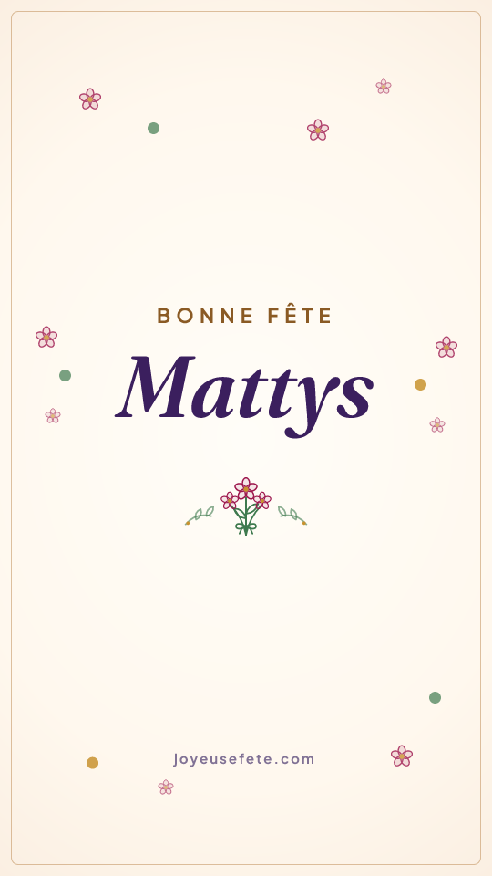 Image « Bonne fête Mattys » au format story