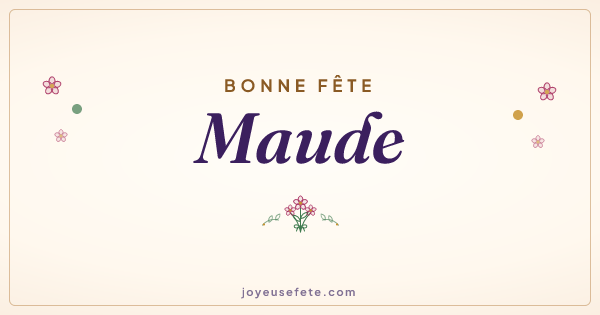 Image « Bonne fête Maude » au format large