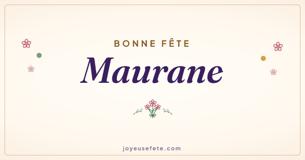 Image « Bonne fête Maurane » au format large