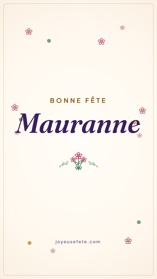 Image « Bonne fête Mauranne » au format story