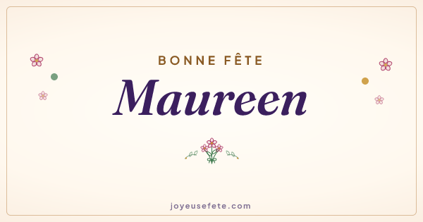 Image « Bonne fête Maureen » au format large