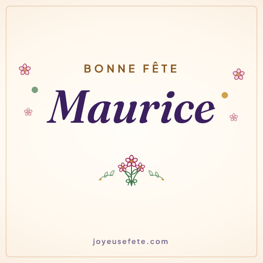 Image carrée « Bonne fête Maurice » pour WhatsApp