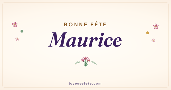 Image « Bonne fête Maurice » au format large