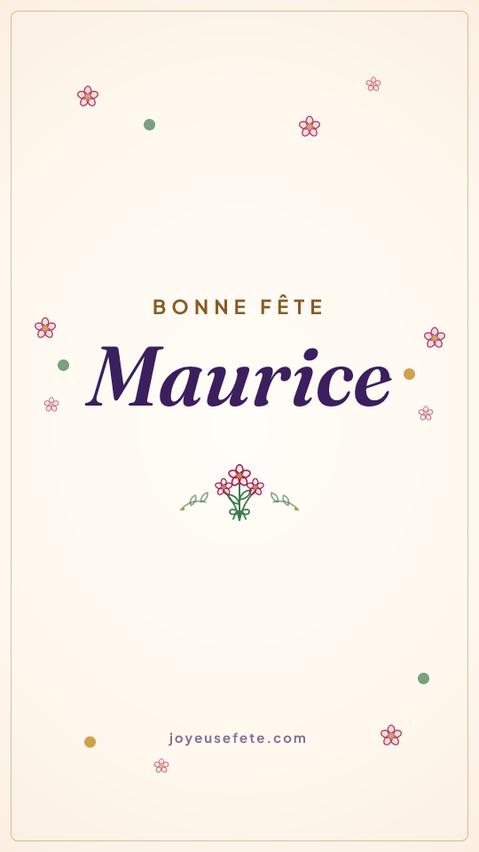 Image « Bonne fête Maurice » au format story