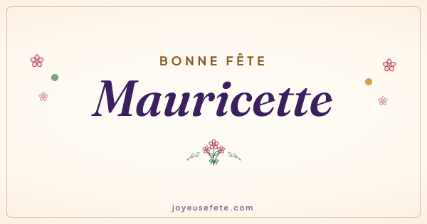 Image « Bonne fête Mauricette » au format large