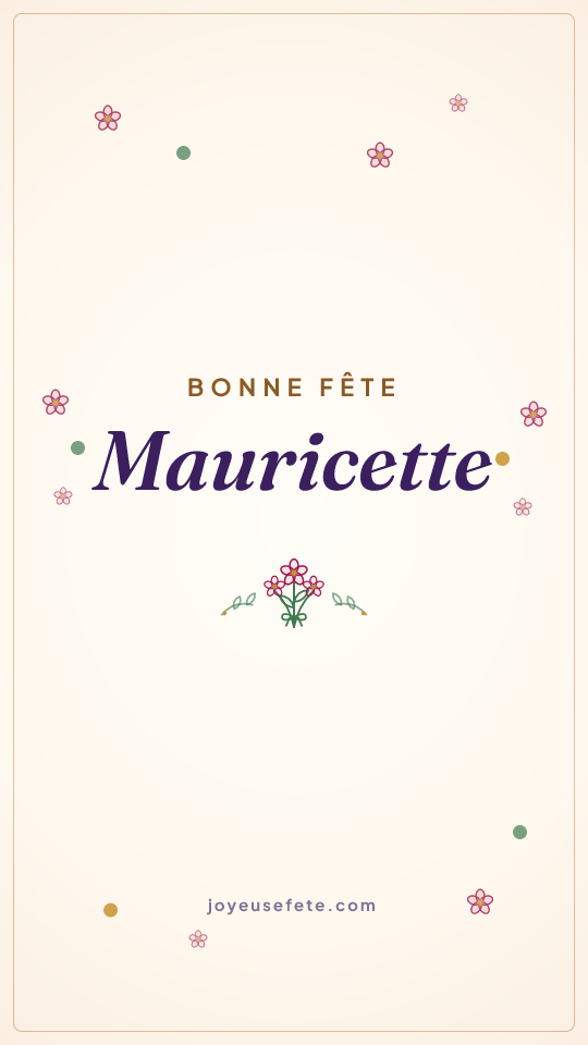 Image « Bonne fête Mauricette » au format story