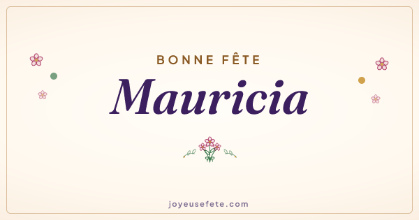 Image « Bonne fête Mauricia » au format large