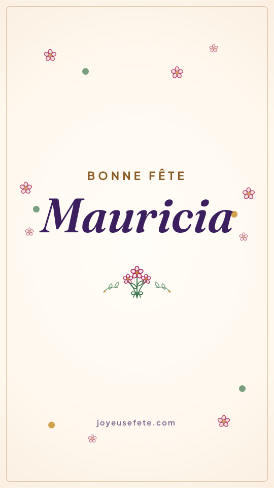 Image « Bonne fête Mauricia » au format story