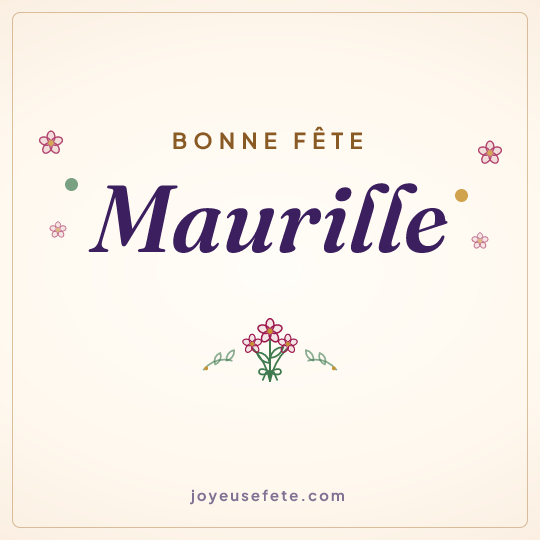 Image carrée « Bonne fête Maurille » pour WhatsApp