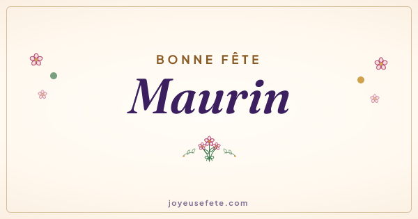 Image « Bonne fête Maurin » au format large