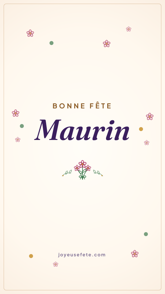 Image « Bonne fête Maurin » au format story