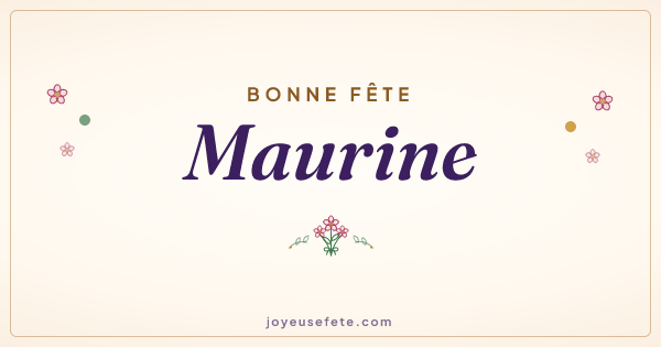 Image « Bonne fête Maurine » au format large