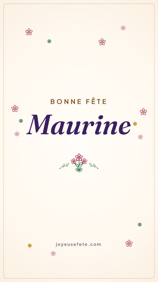 Image « Bonne fête Maurine » au format story
