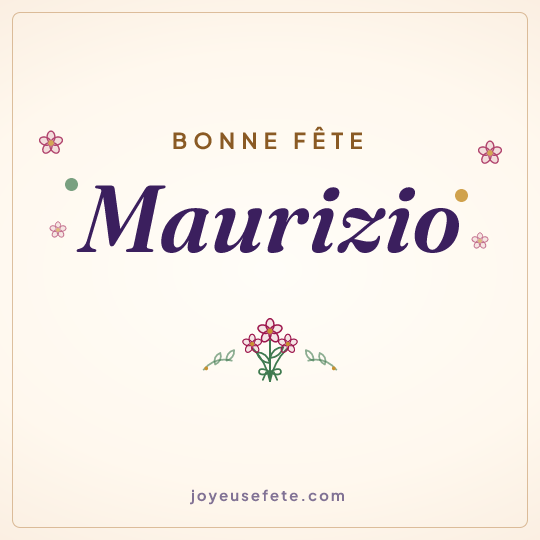 Image carrée « Bonne fête Maurizio » pour WhatsApp