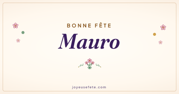 Image « Bonne fête Mauro » au format large