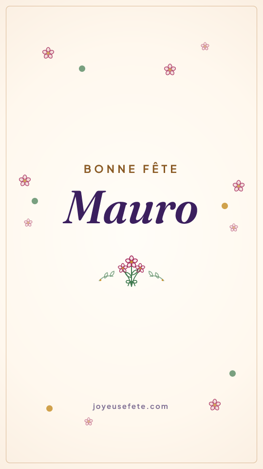 Image « Bonne fête Mauro » au format story