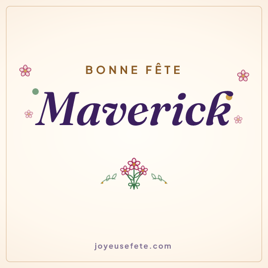 Image carrée « Bonne fête Maverick » pour WhatsApp