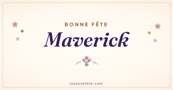 Image « Bonne fête Maverick » au format large