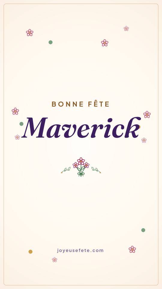 Image « Bonne fête Maverick » au format story