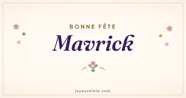 Image « Bonne fête Mavrick » au format large