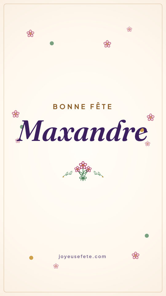 Image « Bonne fête Maxandre » au format story