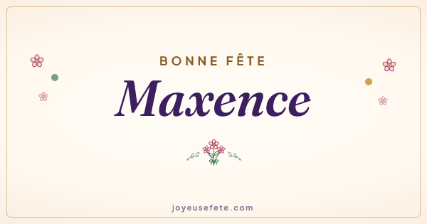 Image « Bonne fête Maxence » au format large