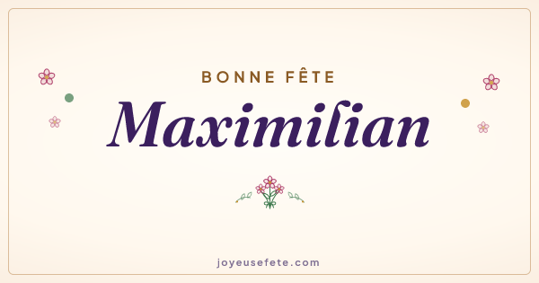 Image « Bonne fête Maximilian » au format large