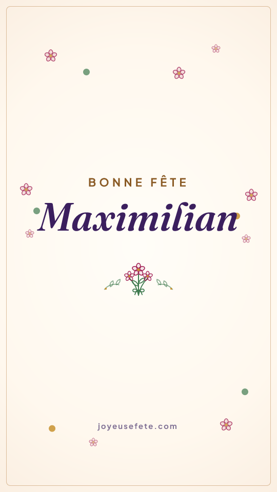 Image « Bonne fête Maximilian » au format story