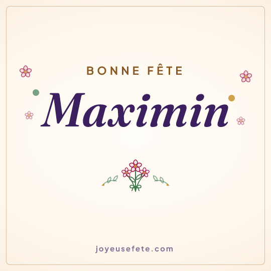 Image carrée « Bonne fête Maximin » pour WhatsApp