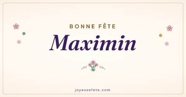 Image « Bonne fête Maximin » au format large