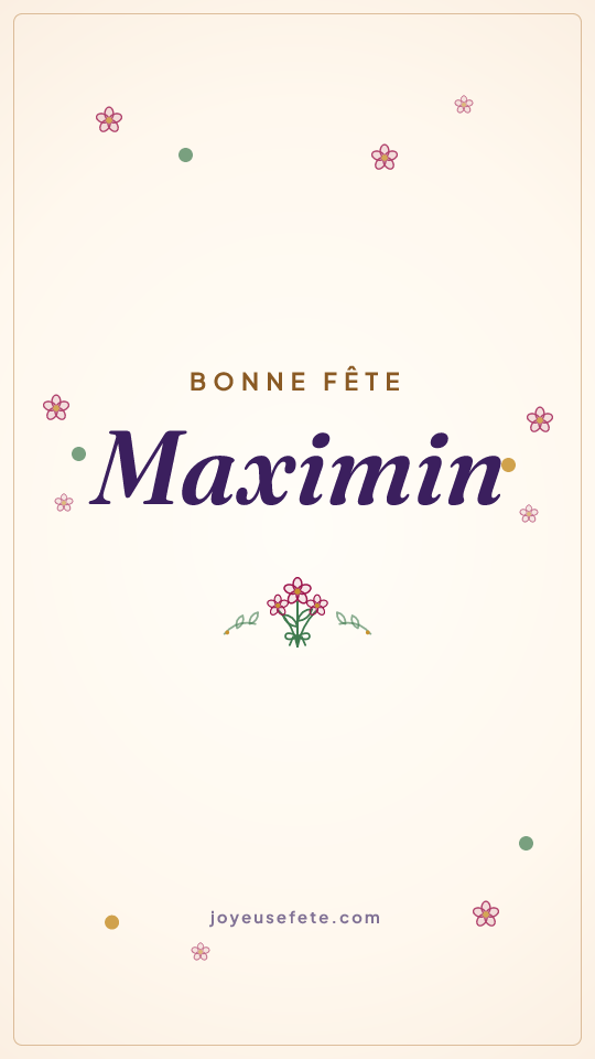 Image « Bonne fête Maximin » au format story