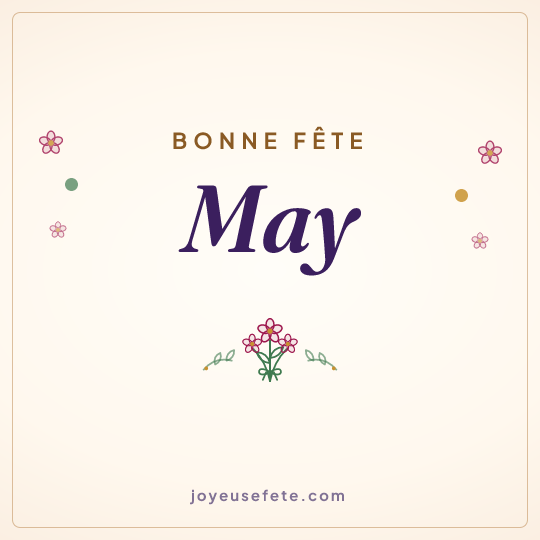 Image carrée « Bonne fête May » pour WhatsApp