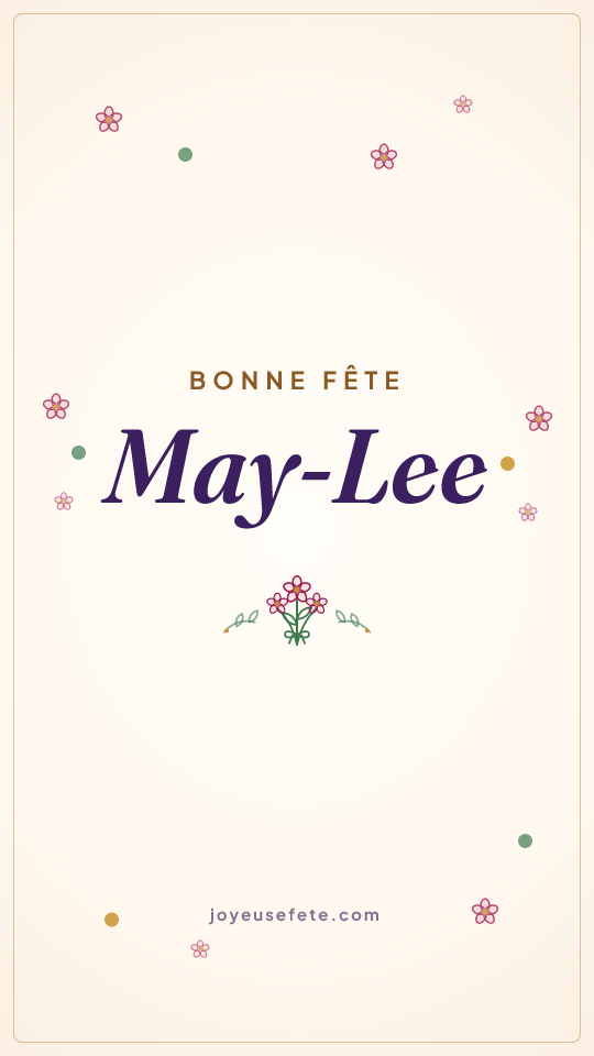 Image « Bonne fête May-Lee » au format story