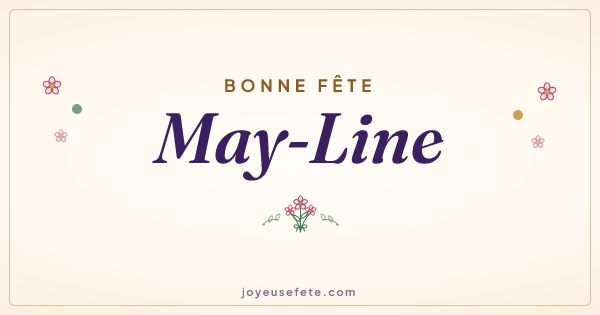 Image « Bonne fête May-Line » au format large