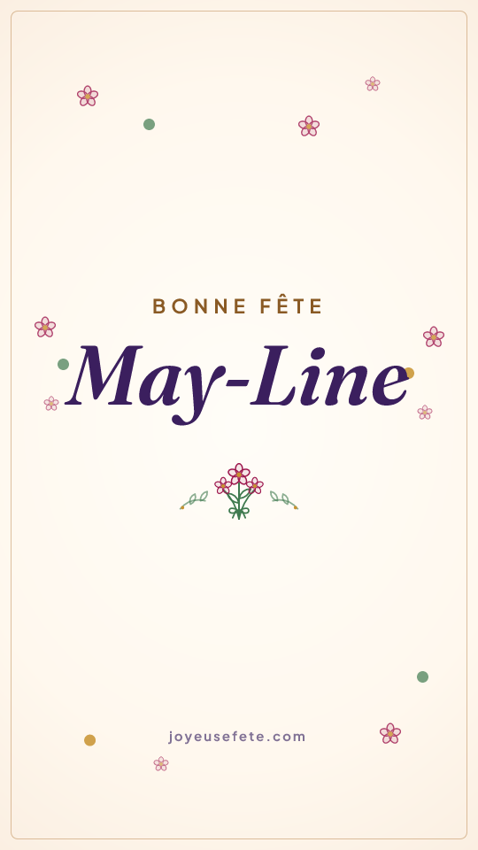Image « Bonne fête May-Line » au format story